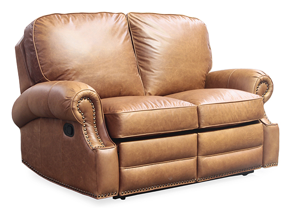 barcalounger longhorn leather reclining sofa