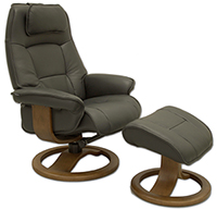 Fjords Admiral R Frame Ergonomic Recliner Chair and Ottoman