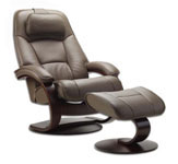 Admiral Ergonomic Recliner and Ottoman by Fjords