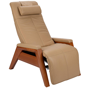 Human Touch Gravis ZG Massage Chair Zero Gravity Recliner Saddle Leather with Human Touch Gravis ZG Massage Chair Zero Gravity Recliner Sand Leather with Beech Wood