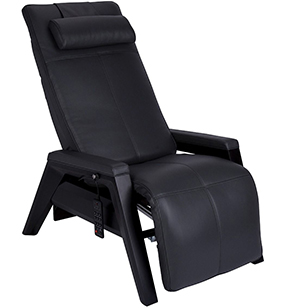 Human Touch Gravis ZG Massage Chair Zero Gravity Recliner Gray Leather with Black Wood