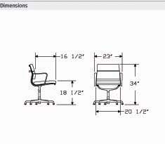 Eames Side Chair Dimensions