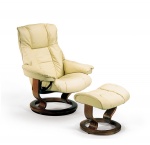Stressless Mayfair Recliner Chairs and Ottoman