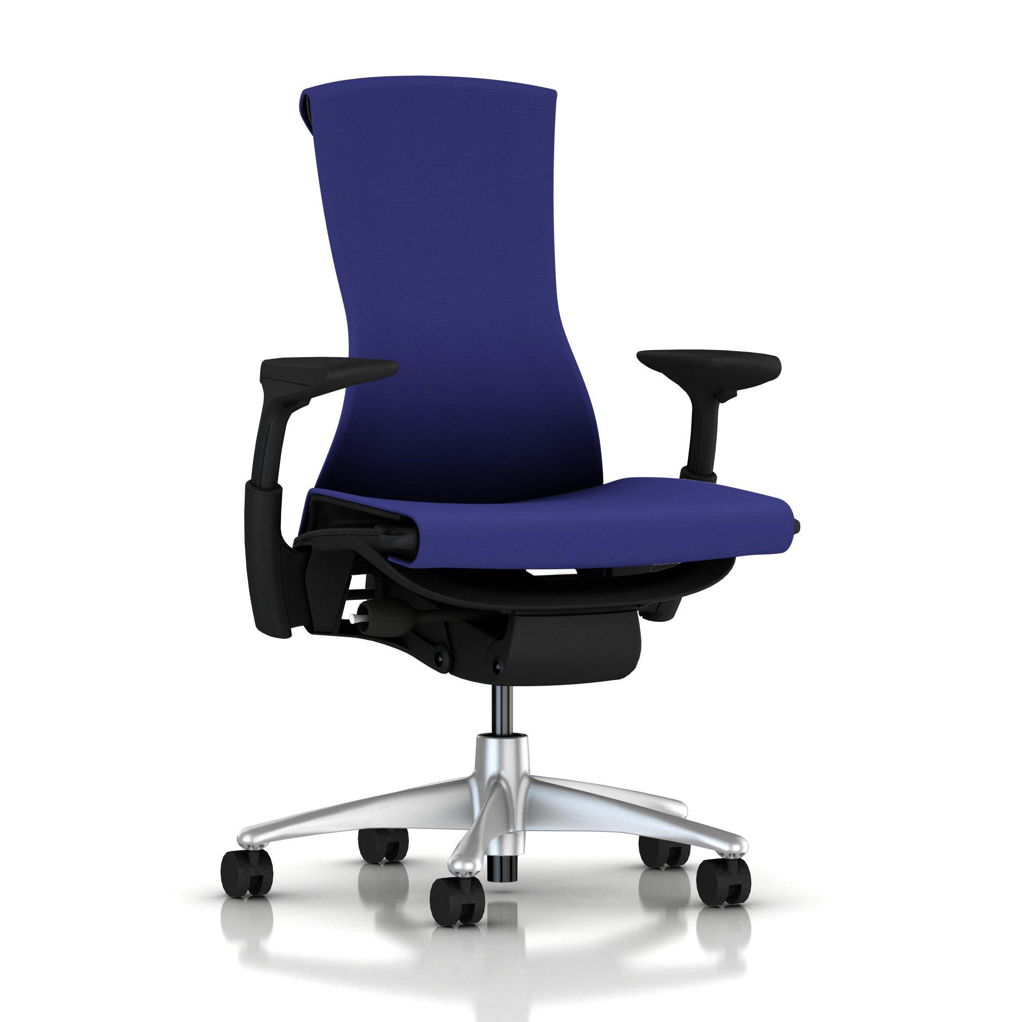 Embody Chair Iris Blue Rhythm Titanium with Graphite Frame
