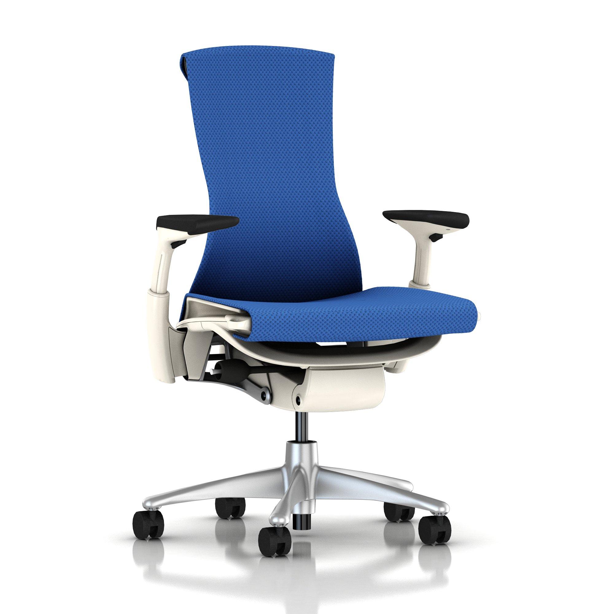 Embody Chair Berry Blue Balance Titanium with White Frame