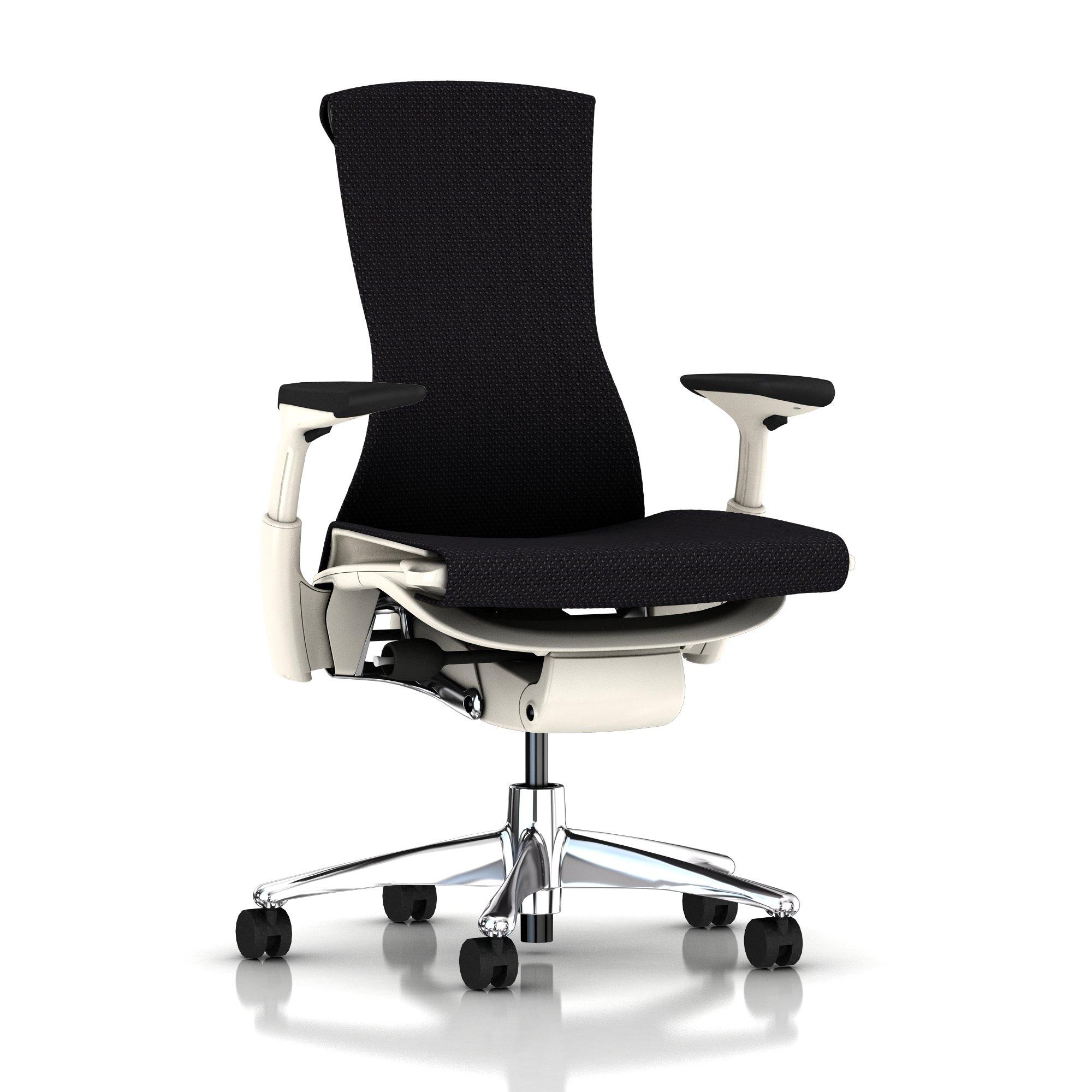 Embody Chair Black Balance Aluminum with White Frame