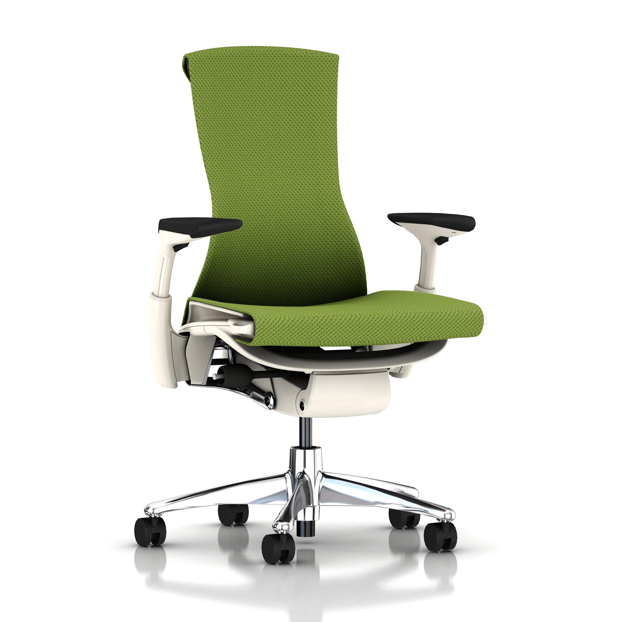 Embody Chair Green Apple Balance Aluminum with White Frame