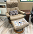 Stressless Dream Recliner and Ottoman - Oasis White Fabric