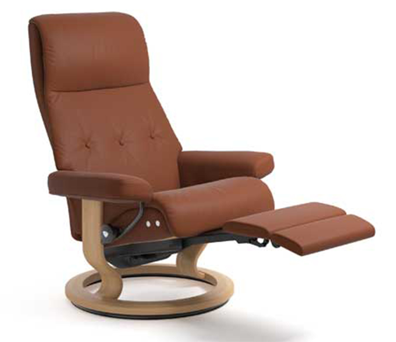 Stressless Sky LegComfort Paloma Copper Leather Recliner Chair by Ekornes