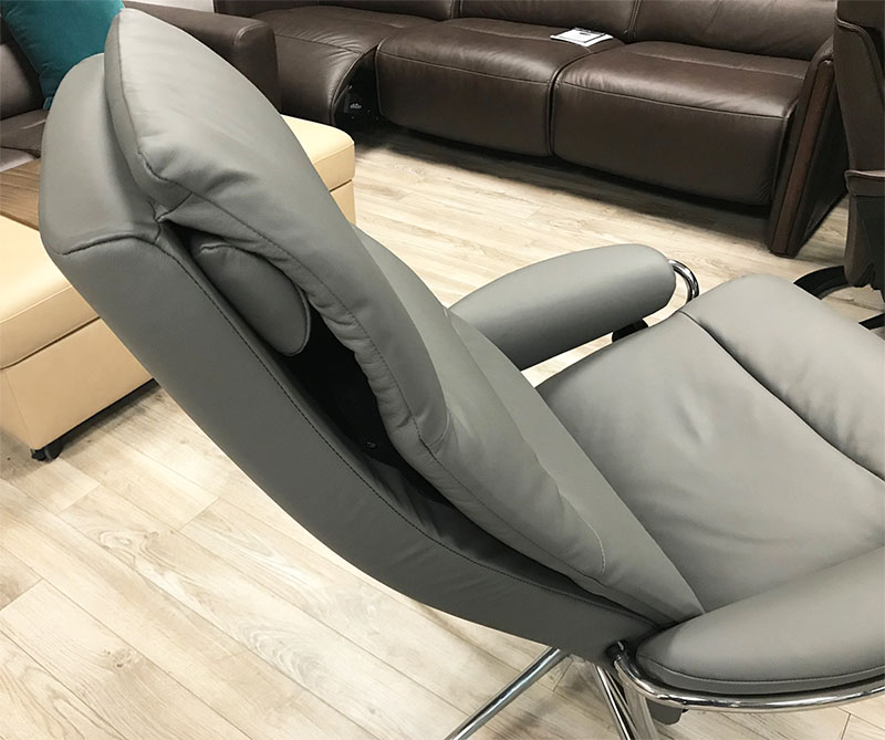 Stressless Tokyo High Back Recliner Chair in Paloma Metal Grey Leather