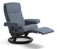 Stressless Peace LegComfort Power Extending Footrest with Classic Wood Base