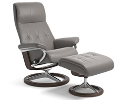 Stressless Sky Signature Base Chair Recliner and Ottoman