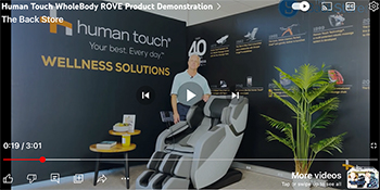 Human Touch WholeBody Rove Massage Chair Zero Gravity Recliner Product Demonstration Video