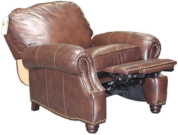 Barcalounger Longhorn II Canyon Remy Chocolate Leather Recliner Chair
