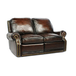 Barcalounger Premier II 2 Seat LoveSeat Sofa Chaps Saddle Leather 