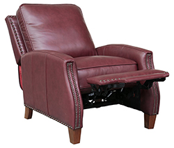 Barcalounger Melrose Shoreham Wine Leather Recliner Chair 