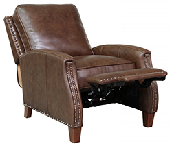 Barcalounger Melrose Wenlock Double Chocolate Leather Recliner Chair 
