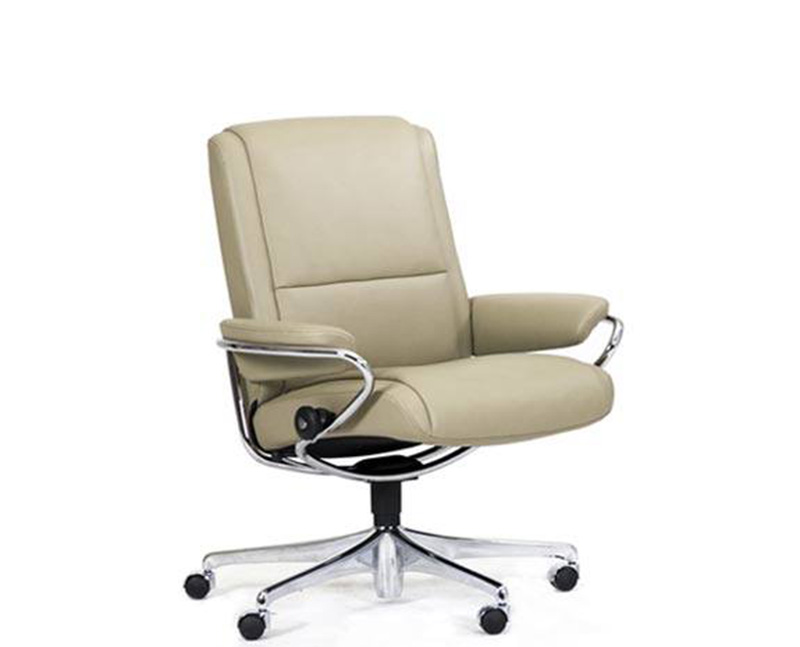 Ekornes Stressless Paris Low Back Leather Office Desk Chair Recliner Paris Chair Lounger Ekornes Stressless Paris Recliners Stressless Chairs Stressless Sofas and other Ergonomic Furniture