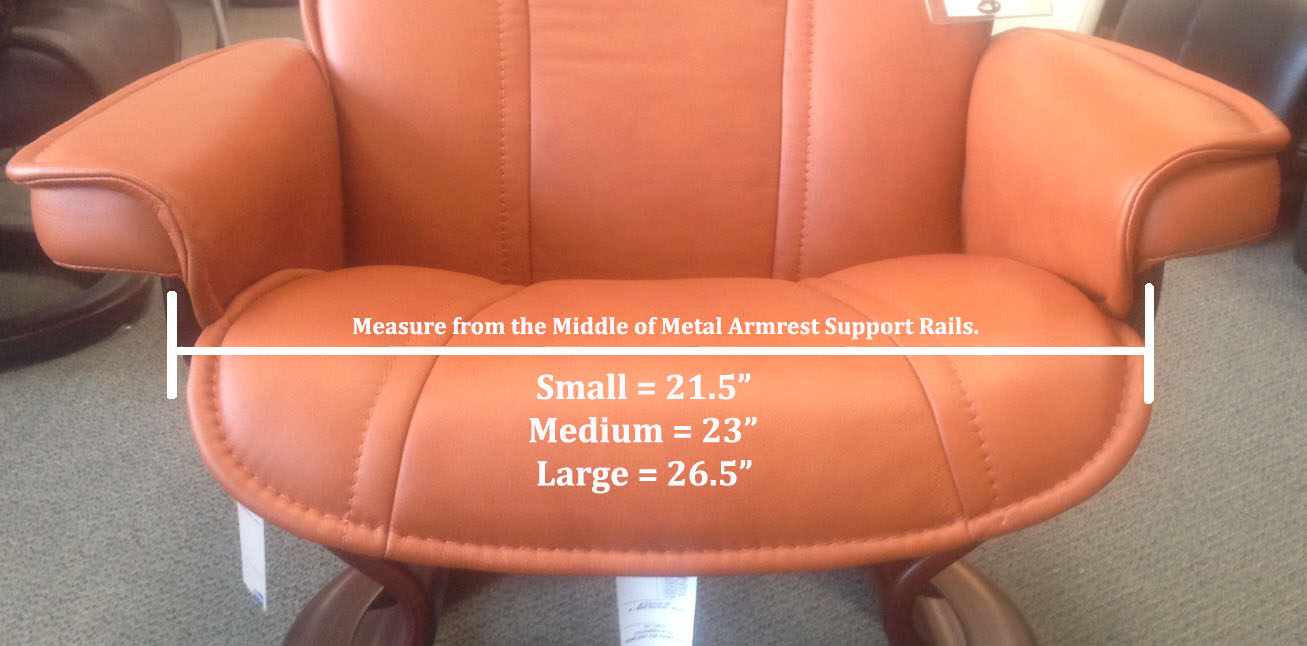 Stressless Recliner Chair Size Guide Measurement. How do I determine the size Ekornes Stressless Recliner Chair I have