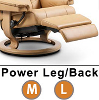 Stressless Mayfair Classic Dual Power Leg and Foot Wood Base