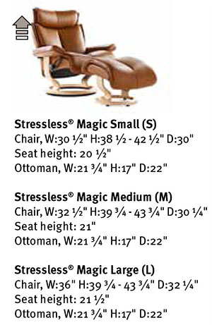 Stressless Magic Recliner Chair Dimensions