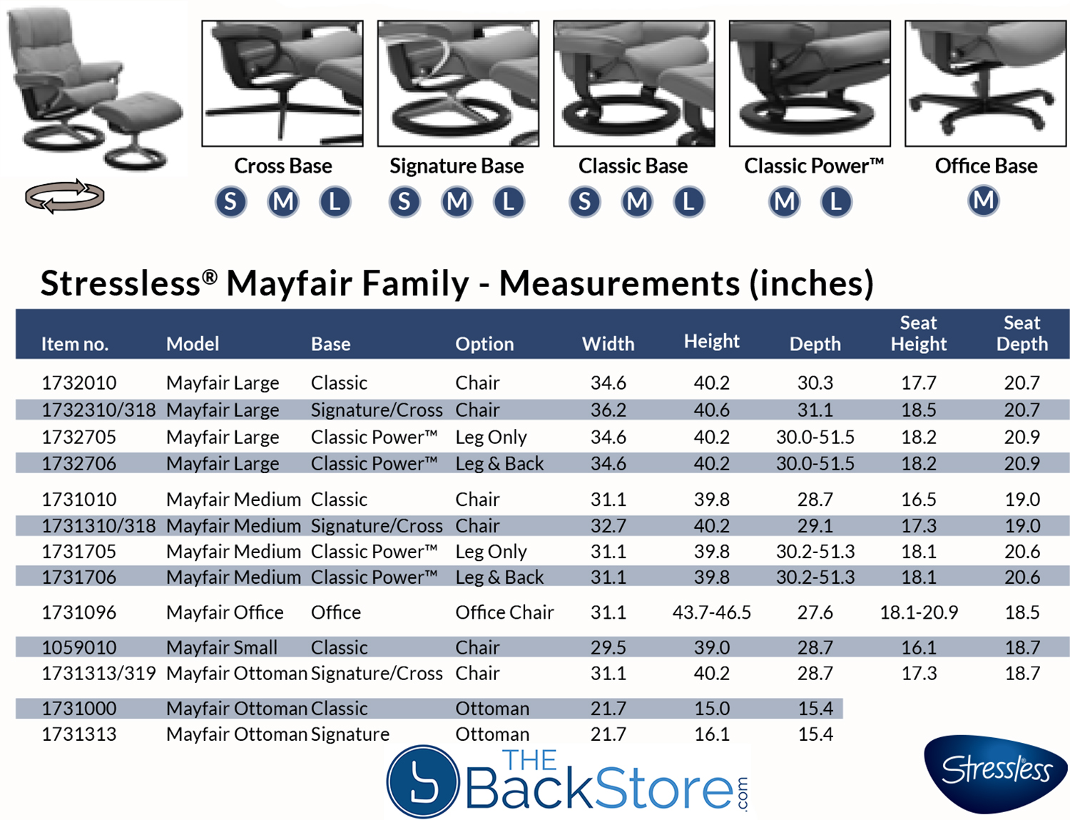 Ekornes Stressless Mayfair Leather Recliner and Ottoman Mayfair Chair Lounger Ekornes Stressless Mayfair Recliners Stressless Chairs Stressless Sofas and other Ergonomic Furniture
