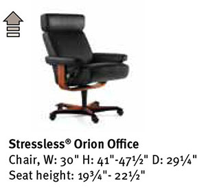 Stressless Orion Office Desk Chair Dimensions