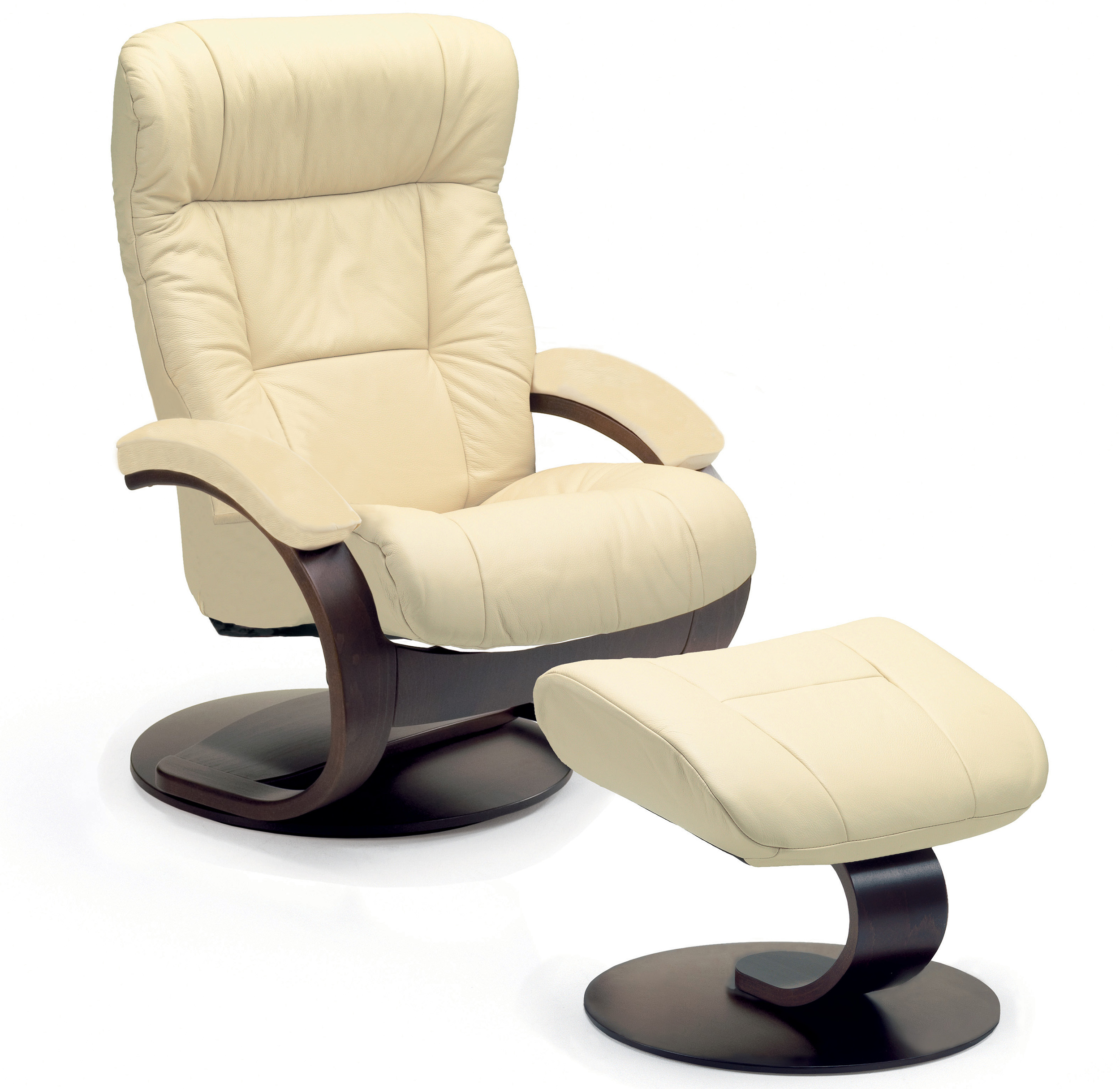 Fjords Manjana Ergonomic Leather, Ergonomic Leather Chair With Ottoman