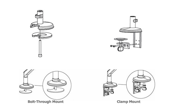 Humanscale M8 Monitor Arm Mounts