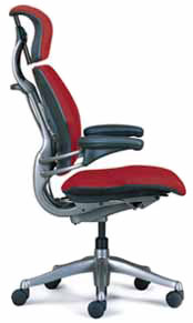 Red HumanScale Freedom Task Home Office Desk Chair
