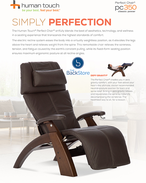 Human Touch PC-350 Classic Power Perfect Chair Zero Gravity Recliner Brochure