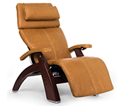 Sycamore Premium Leather with Chestnut Wood Base Series 2 Classic Human Touch PC-420 PC-600 PC-610 Perfect Chair Recliner by Human Touch