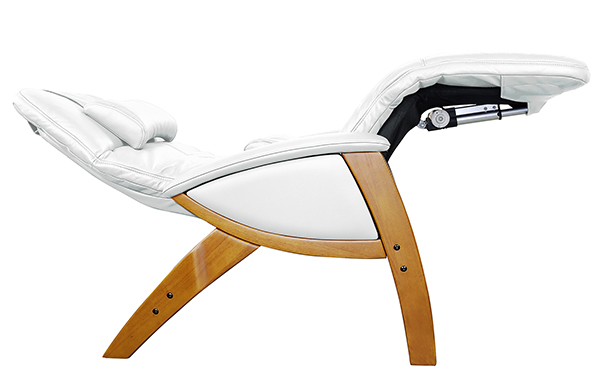Svago SV400 Lusso Chair Zero Gravity Ivory Leather Honey Wood Recliner