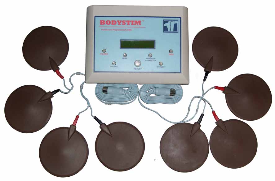 BODYSTIM Digital Electronic Muscle Stimulation Massager - NEW Digitally  controlled Parametric Programmable EMS for the relaxation of muscle spasms,  increasing range of motion, reduction and prevention of muscle atrophy.